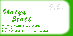 ibolya stoll business card